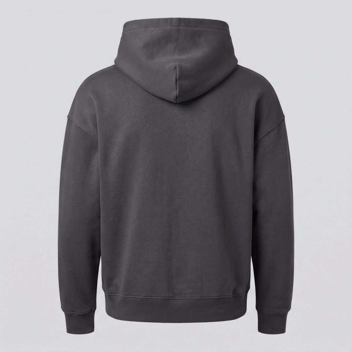 Hoodie lourd, charbon, vue de dos — ELLISON & MOOR