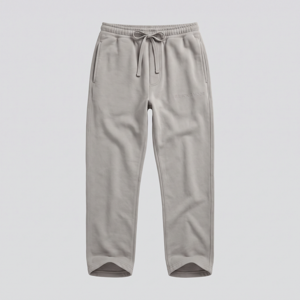 Jogging droit, gris pierre, vue de face — ELLISON & MOOR