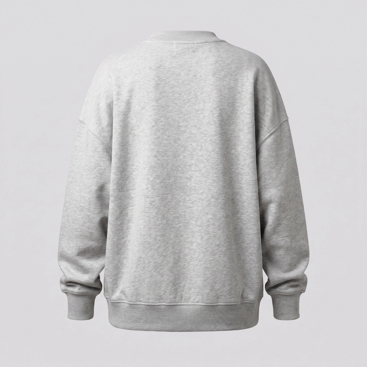 Sweat oversize, gris chiné, vue de dos — ELLISON & MOOR