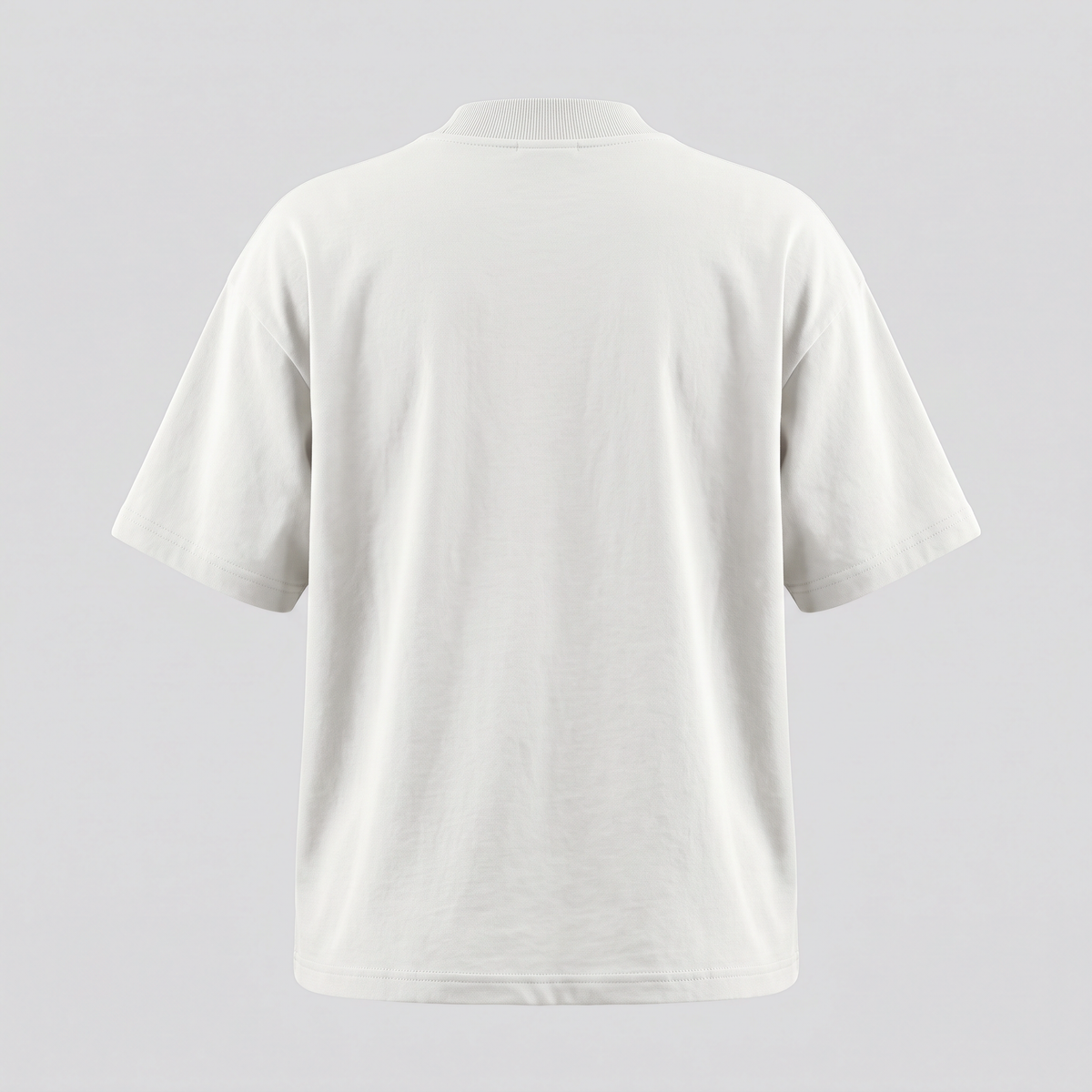 T-shirt boxy lourd, craie, vue de dos — ELLISON & MOOR